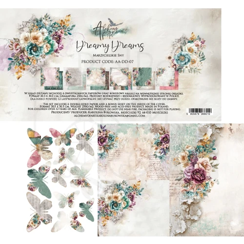 Zestaw papierów do scrapbookingu 30x30 Dreamy Dreams - AA-DD-07 Alchemy of Art