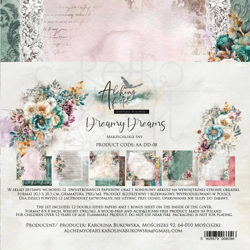 Zestaw papierów do scrapbookingu 20x20 Dreamy Dreams - AA-DD-08 Alchemy of Art