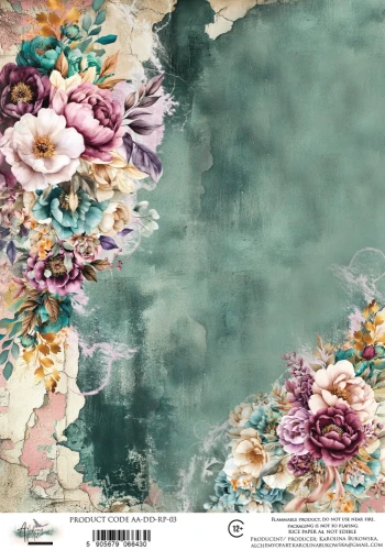 Papier ryżowy do decoupage A4 Dreamy Dreams - Kwiaty AA-DD-RP-03 Alchemy of Art