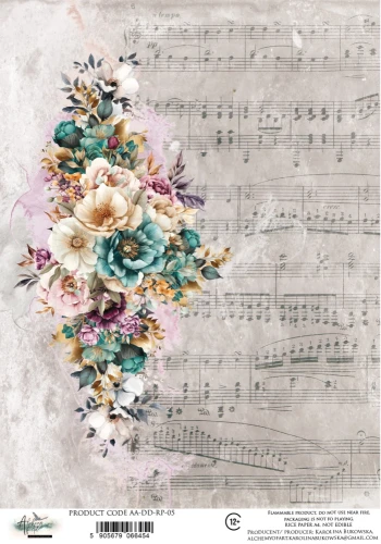 Papier ryżowy do decoupage A4 Dreamy Dreams - Kwiaty AA-DD-RP-05 Alchemy of Art