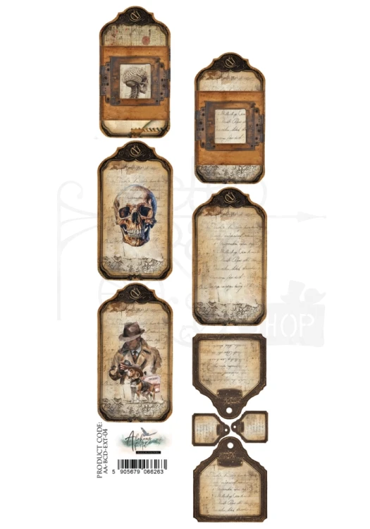 Pasek 5x30 dodatki do samodzielnego wycięcia Behind Closed Doors - Tagi AA-BCD-ext-04 Alchemy of Art