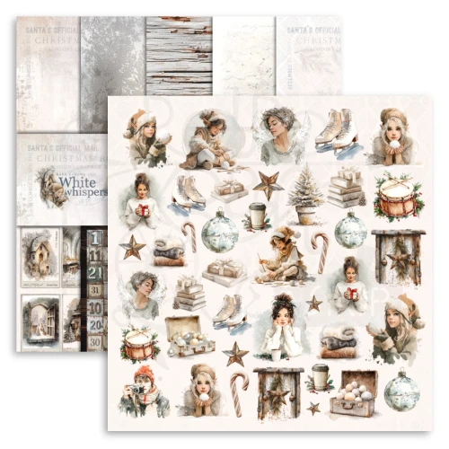 Zestaw papierów do scrapbookingu 30x30 White Whispers UHK Gallery