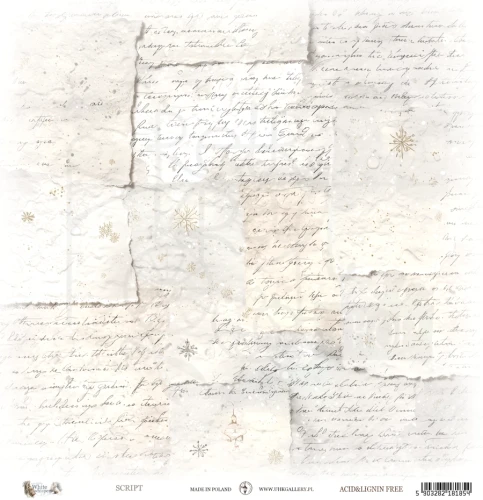 Papier do scrapbookingu 30x30 White Whispers SCRIPT UHK Gallery