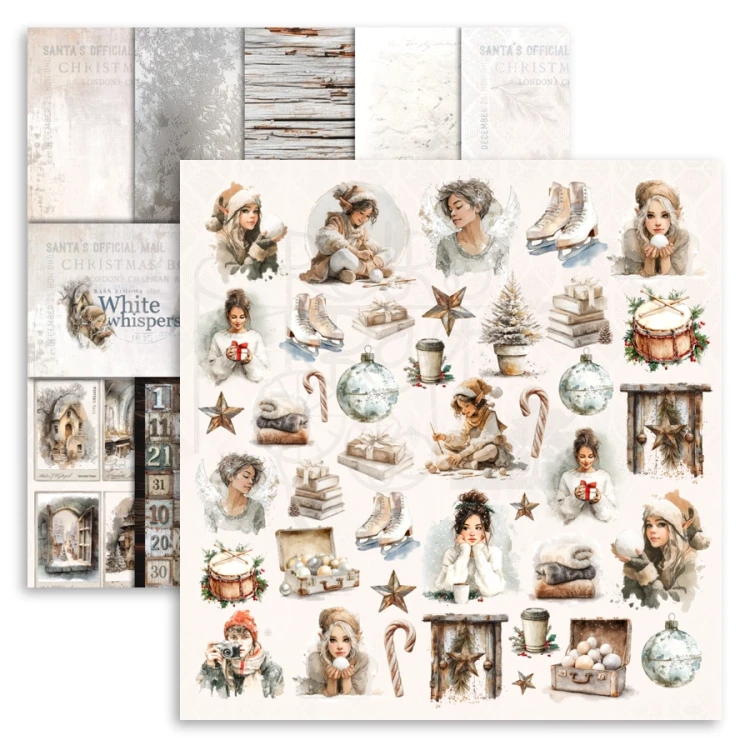 Papier do scrapbookingu 30x30 White Whispers OKŁADKA UHK Gallery
