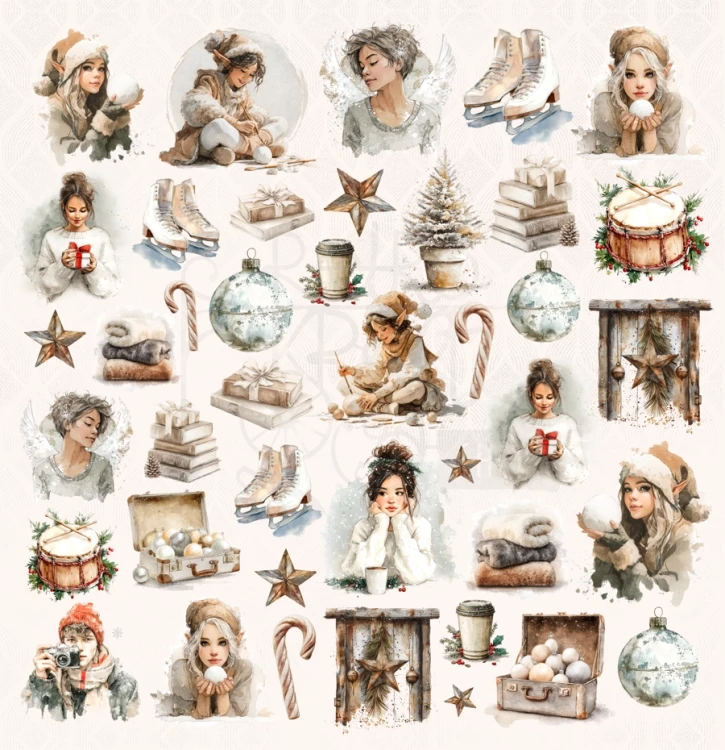 Papier do scrapbookingu 30x30 White Whispers OKŁADKA UHK Gallery