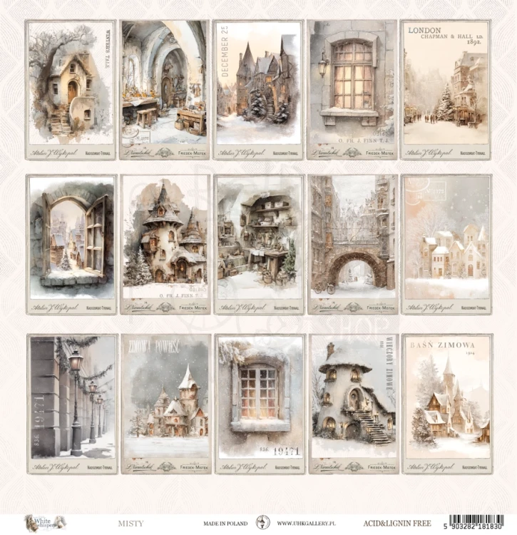 Papier do scrapbookingu 30x30 White Whispers MISTY UHK Gallery