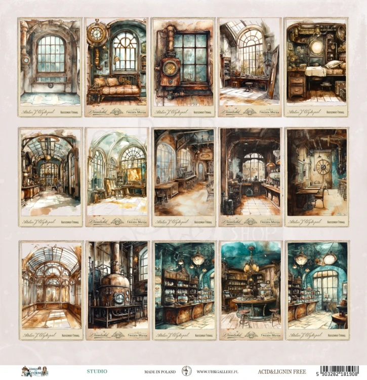 Papier do scrapbookingu 30x30 Essence and Form STUDIO UHK Gallery