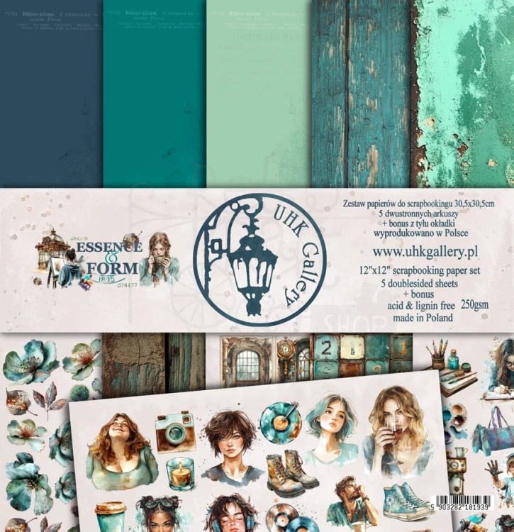 Papier do scrapbookingu 30x30 Essence and Form OKŁADKA UHK Gallery