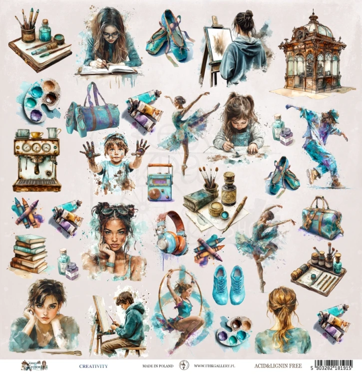 Papier do scrapbookingu 30x30 Essence and Form CREATIVITY UHK Gallery