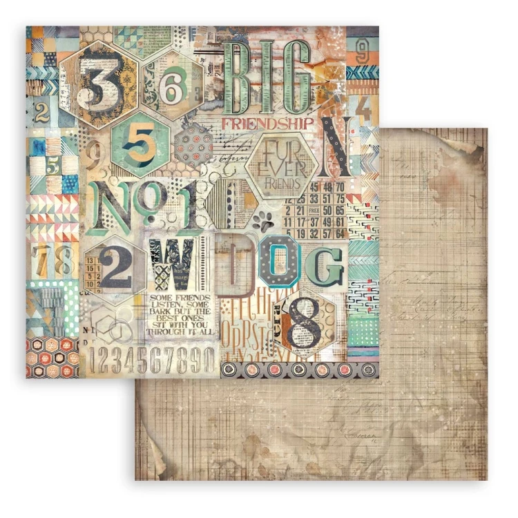 Zestaw papierów do scrapbookingu 20x20 Furry Friends Tła SBBS133 Stamperia