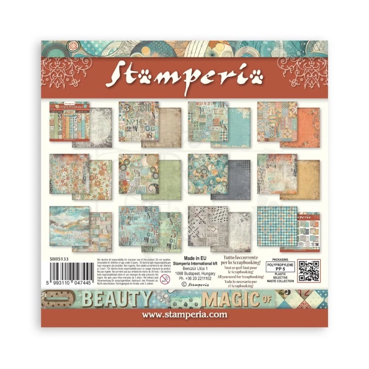 Zestaw papierów do scrapbookingu 20x20 Furry Friends Tła SBBS133 Stamperia