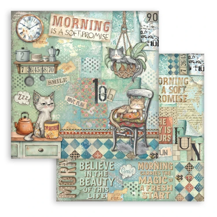Zestaw papierów do scrapbookingu 20x20 Furry Friends SBBS132 Stamperia