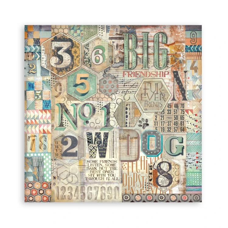 Zestaw papierów jednostronnych do scrapbookingu 20x20 Furry Friends 22 arkusze SBBSXB18 Stamperia