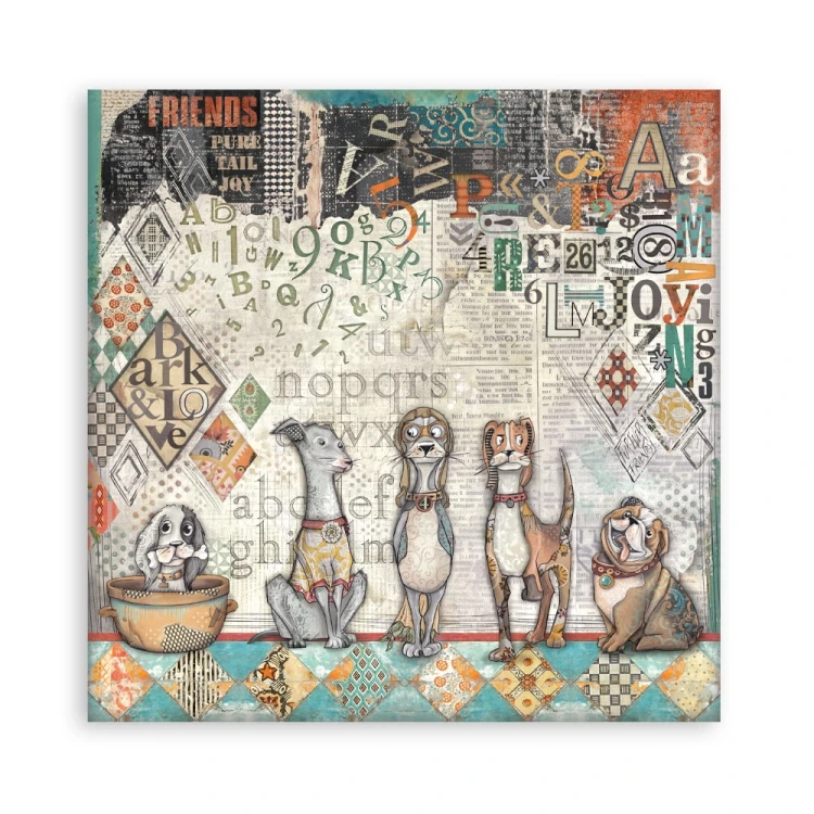 Zestaw papierów jednostronnych do scrapbookingu 20x20 Furry Friends 22 arkusze SBBSXB18 Stamperia