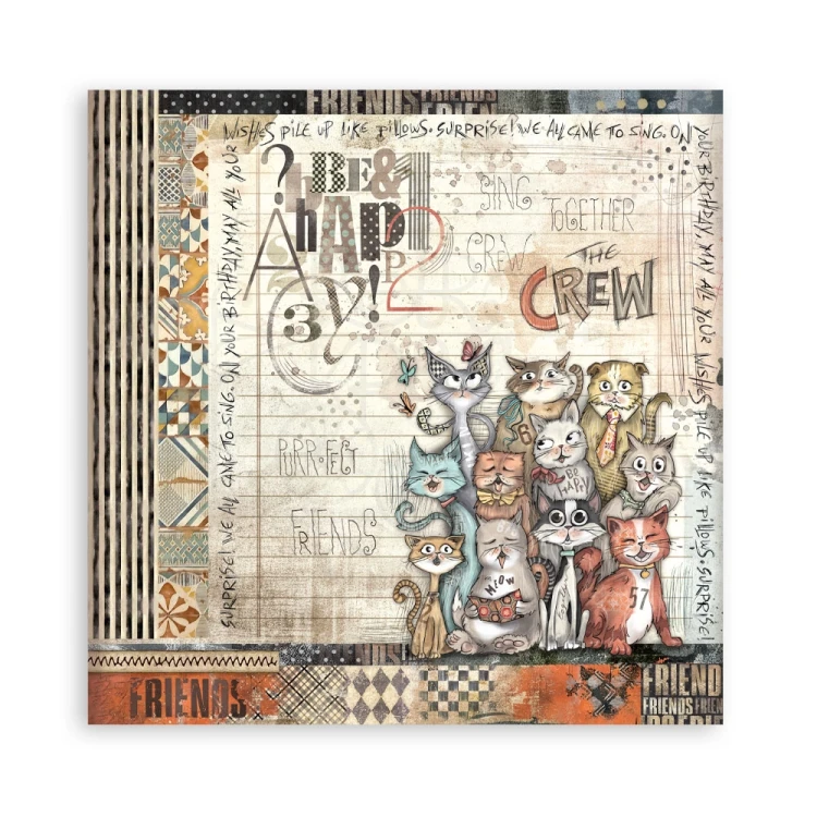 Zestaw papierów jednostronnych do scrapbookingu 20x20 Furry Friends 22 arkusze SBBSXB18 Stamperia
