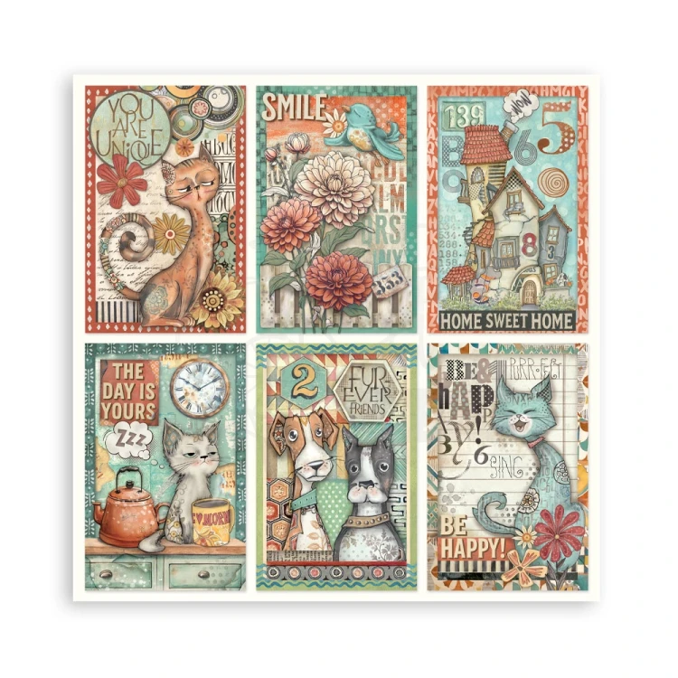 Zestaw papierów jednostronnych do scrapbookingu 20x20 Furry Friends 22 arkusze SBBSXB18 Stamperia