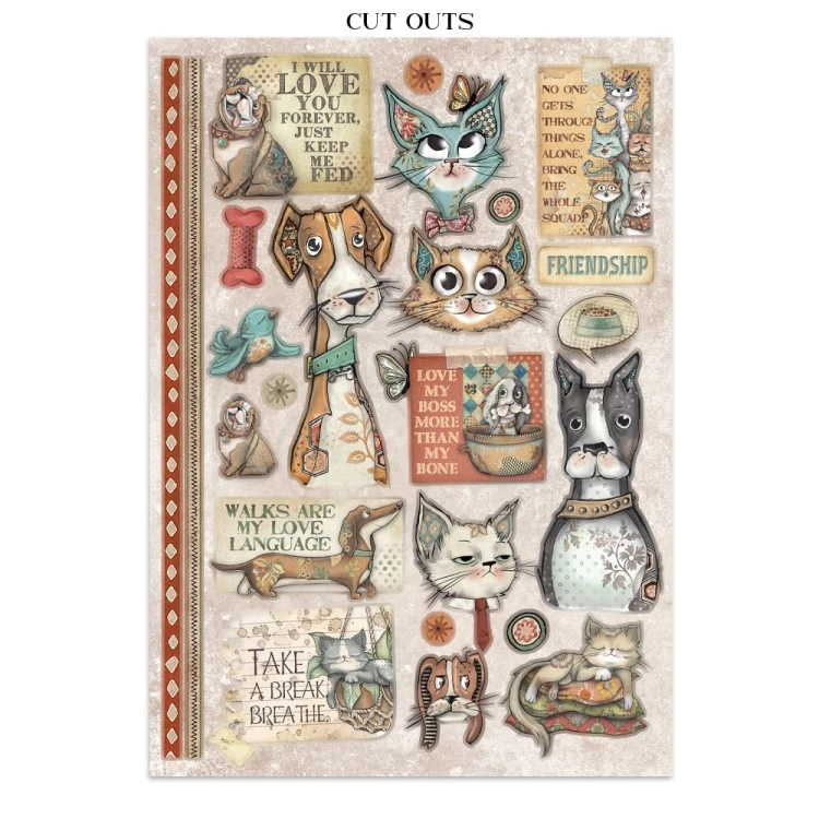 Junk Journal Furry Friends SBJK07 Stamperia
