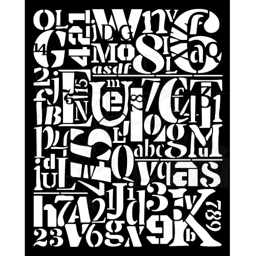 Szablon maska 20x25cm Furry Friends Tło Cyfry Litery KSTD189 Stamperia