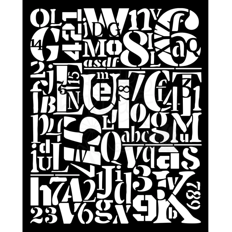 Szablon maska 20x25cm Furry Friends Tło Cyfry Litery KSTD189 Stamperia