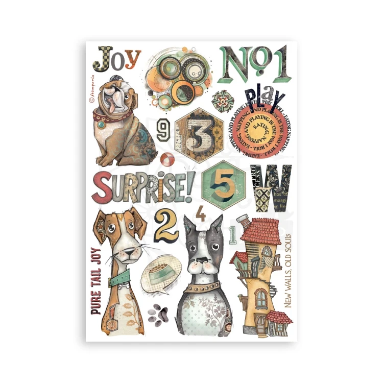 Papier washi A5 Furry Friends SBW25 Stamperia