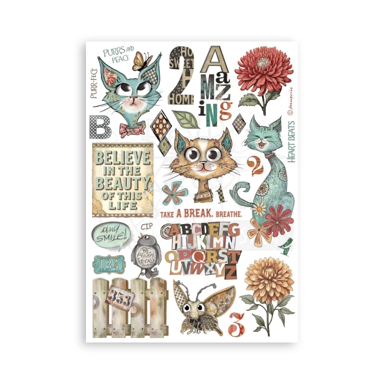 Papier washi A5 Furry Friends SBW25 Stamperia