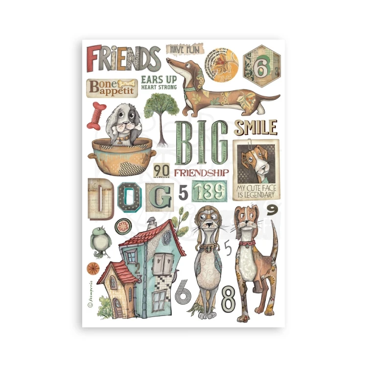 Papier washi A5 Furry Friends SBW25 Stamperia