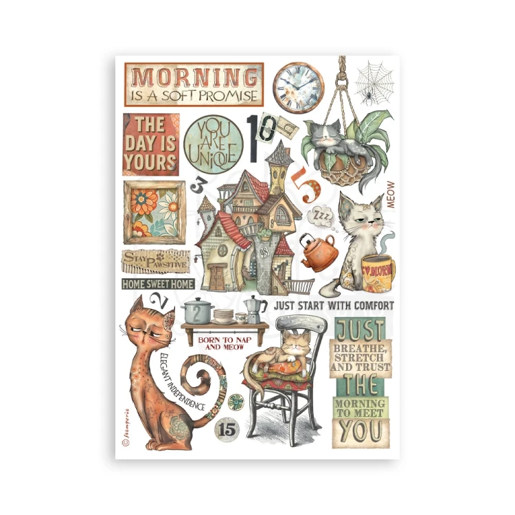 Papier washi A5 Furry Friends SBW25 Stamperia