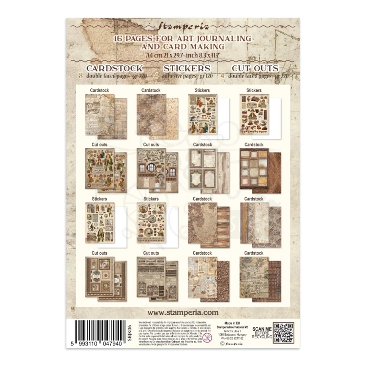 Junk Journal Coffe &amp; Chocolate SBJK06 Stamperia