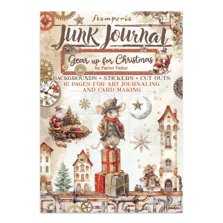 Junk Journal Gear Up For Christmas SBJK10 Stamperia