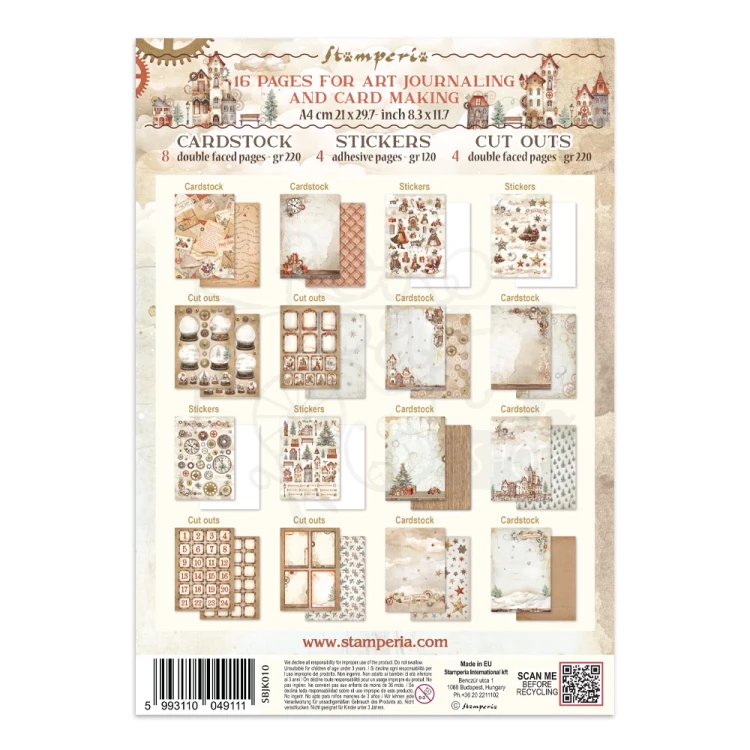 Junk Journal Gear Up For Christmas SBJK10 Stamperia