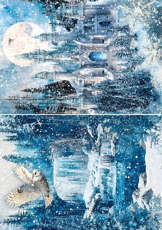 Zestaw papierów ryżowych A5 Frozen Land 8 arkuszy CBRS025 Ciao Bella