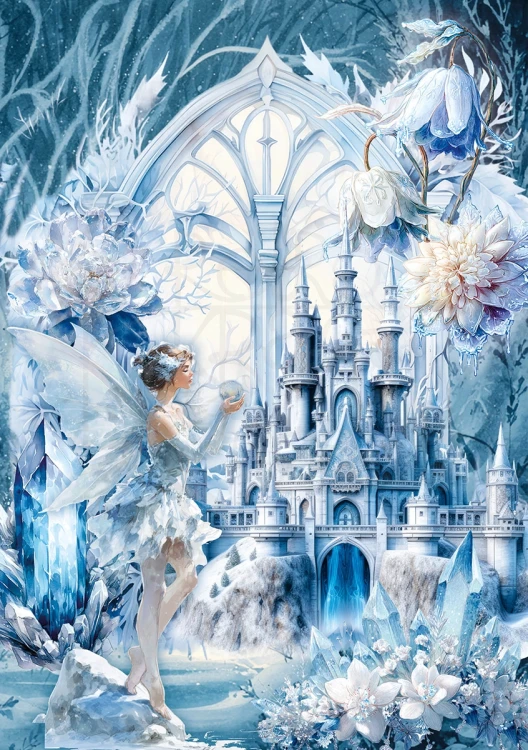Zestaw papierów ryżowych A5 Frozen Land 8 arkuszy CBRS025 Ciao Bella