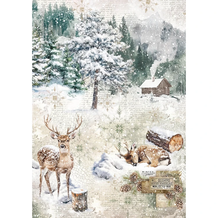 Zestaw papierów ryżowych A5 Forest Tales 8 arkuszy CBRS024 Ciao Bella