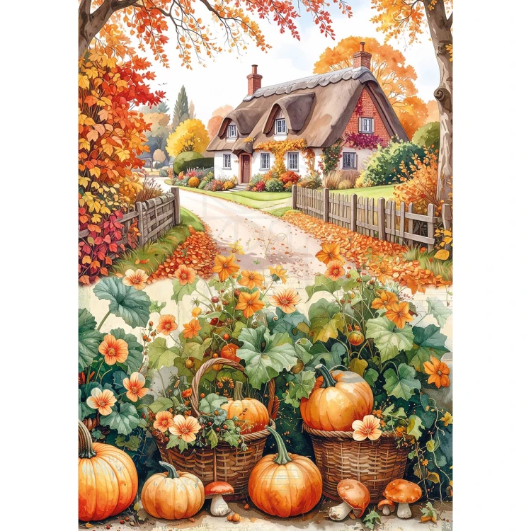 Zestaw papierów ryżowych A5 Hello Fall 8 arkuszy CBRS019 Ciao Bella
