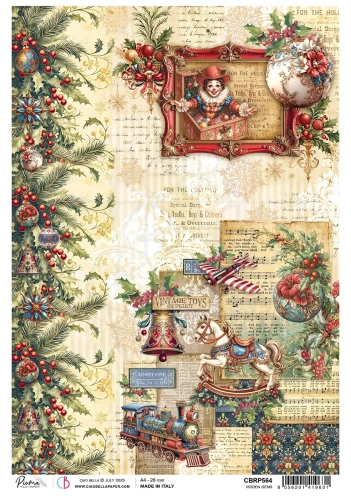 Papier ryżowy do decoupage A4 Toy Shop Hidden Gems CBRP564 Ciao Bella