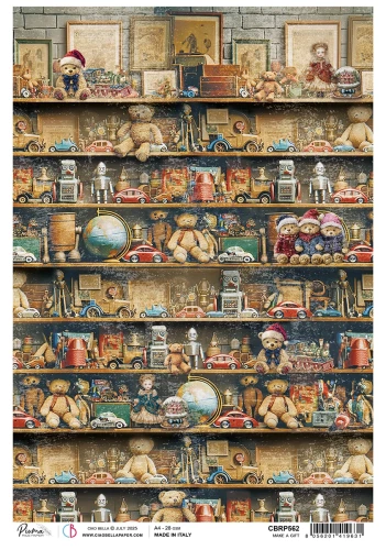 Papier ryżowy do decoupage A4 Toy Shop Make a Gift CBRP562 Ciao Bella