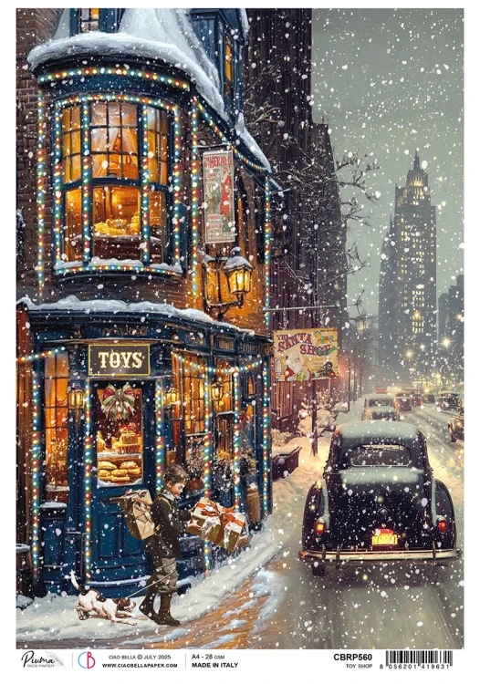 Papier ryżowy do decoupage A4 Toy Shop CBRP560 Ciao Bella