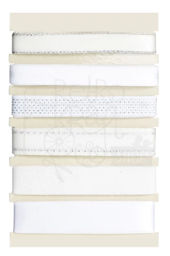 Wstążki dekoracyjne Białe 6x1.5m Galeria Papieru