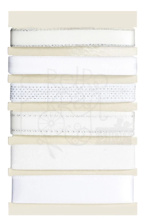 Wstążki dekoracyjne Białe 6x1.5m Galeria Papieru