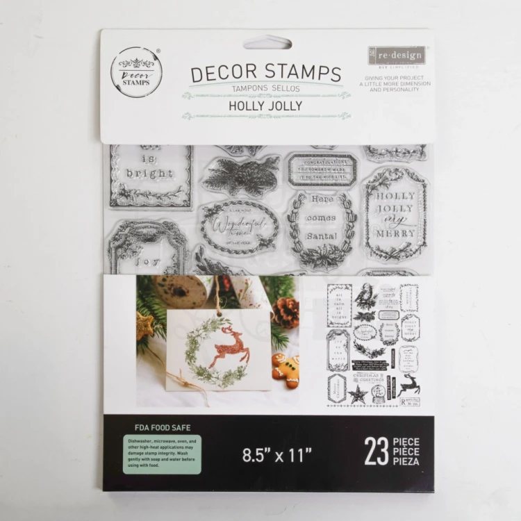 Stempel akrylowy 21.6x28 Holly Jolly Święta 673833 Prima