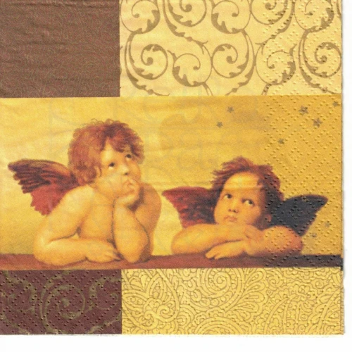 Serwetka 25x25 - Aniołki Anioły Rafael Santi 2