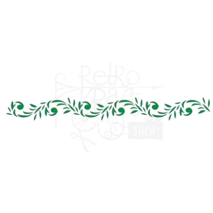 Szablon maska 6x28cm Ornament z listkami ST-BD21 Galeria Hobby