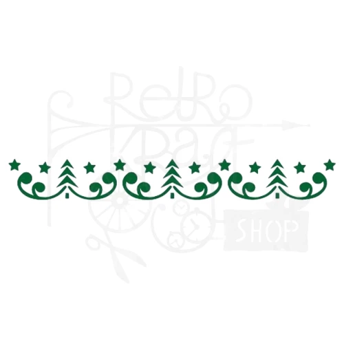 Szablon maska 6x28cm Ornament z choinką ST-BD30 Galeria Hobby