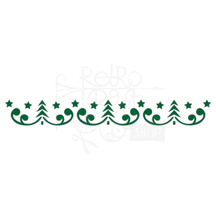 Szablon maska 6x28cm Ornament z choinką ST-BD30 Galeria Hobby