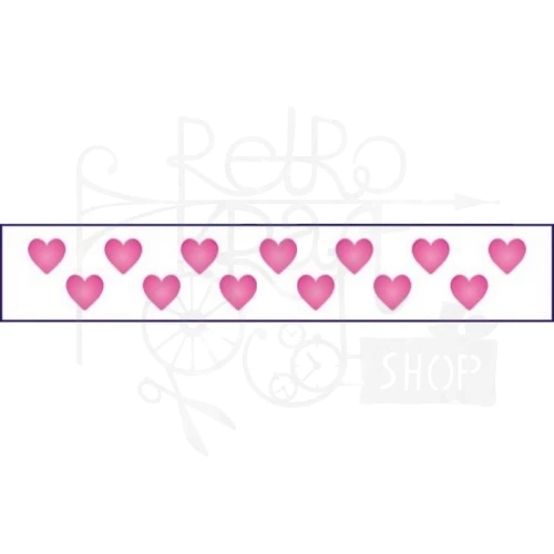 Szablon maska 6x28cm serca ST-BD02 Galeria Hobby