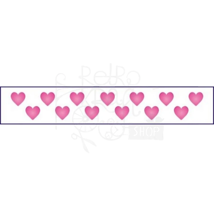 Szablon maska 6x28cm serca ST-BD02 Galeria Hobby
