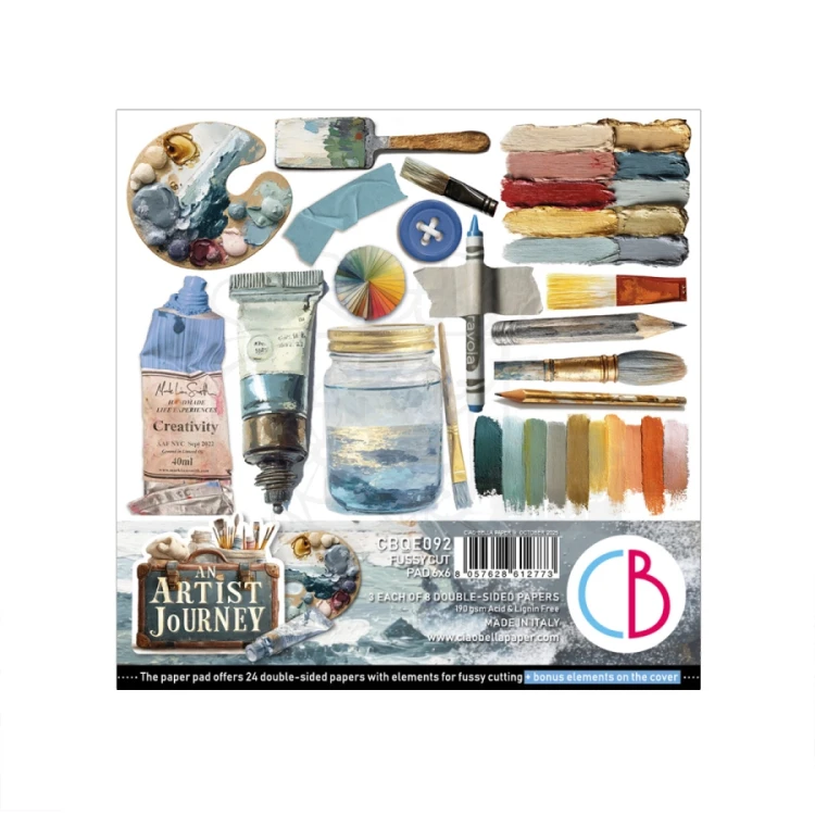 Zestaw papierów do scrapbookingu 15x15 An Artist Journey CBQE092 24 arkusze Ciao Bella