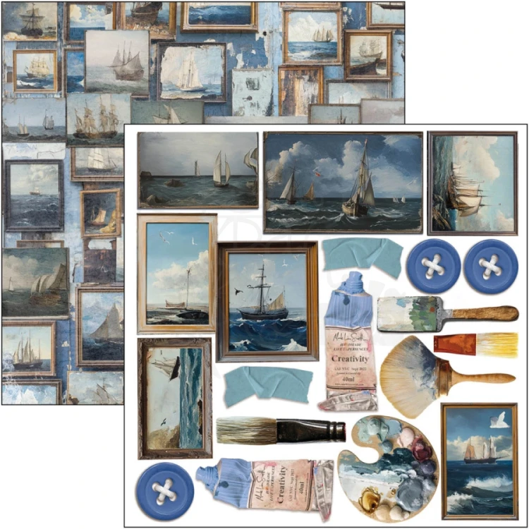 Zestaw papierów do scrapbookingu 15x15 An Artist Journey CBQE092 24 arkusze Ciao Bella