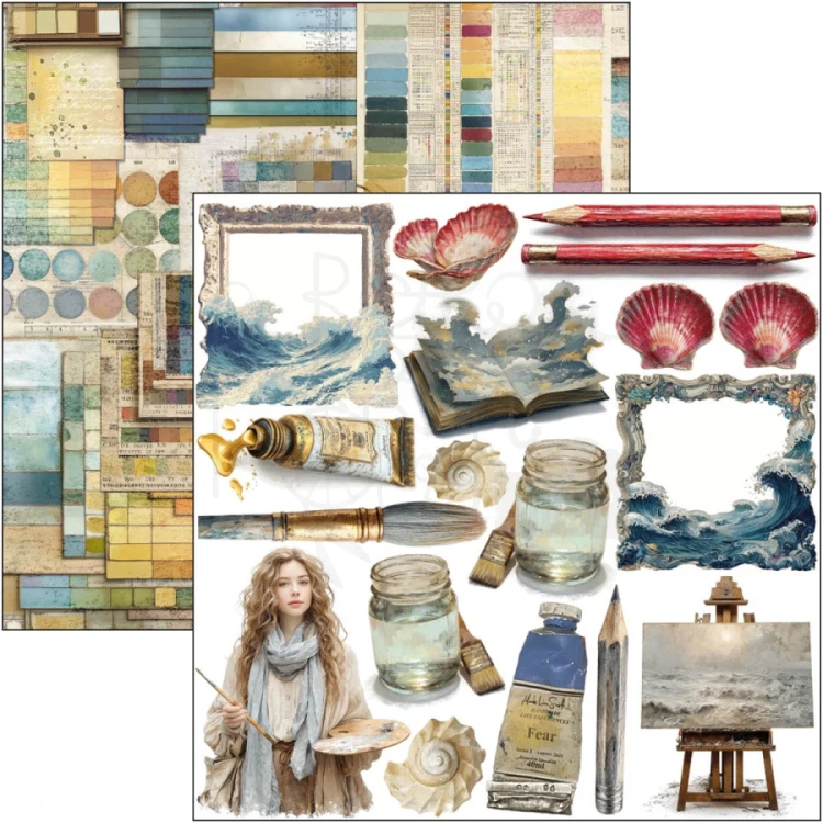 Zestaw papierów do scrapbookingu 15x15 An Artist Journey CBQE092 24 arkusze Ciao Bella
