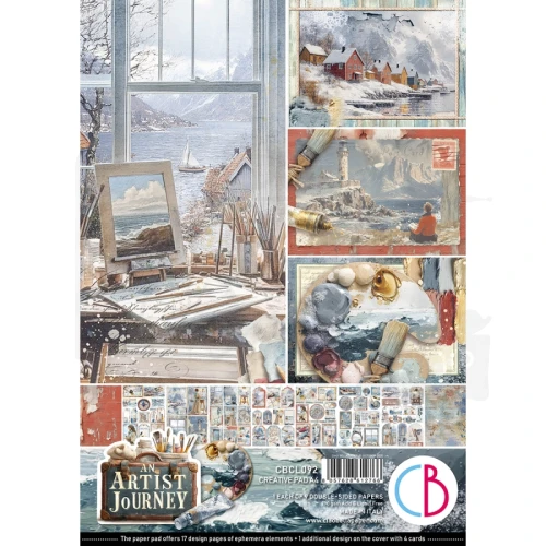 Zestaw papierów do scrapbookingu A4 An Artist Journey 9 arkuszy CBCL092 Ciao Bella